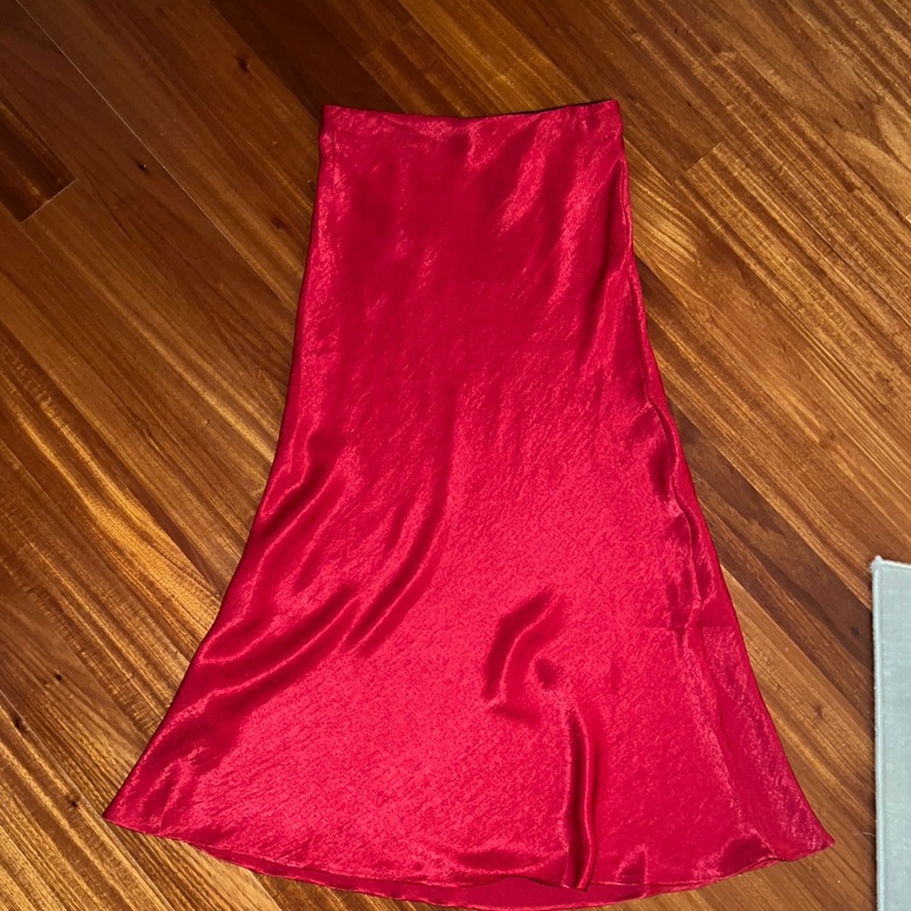 NASTY GAL NWT RED MIDI SKIRT